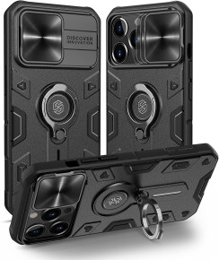 Луксозен HYBRID гръб Nillkin Cam Shield ARMOR CASE за Apple iPhone 13 Pro Max 6.7 черен 